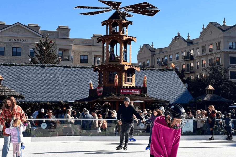 Guests Ice Skating at the 2025 Carmel Christkindlmarkt
